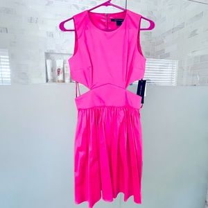 NWT French Connection Pink Cut Out Dress Size 2